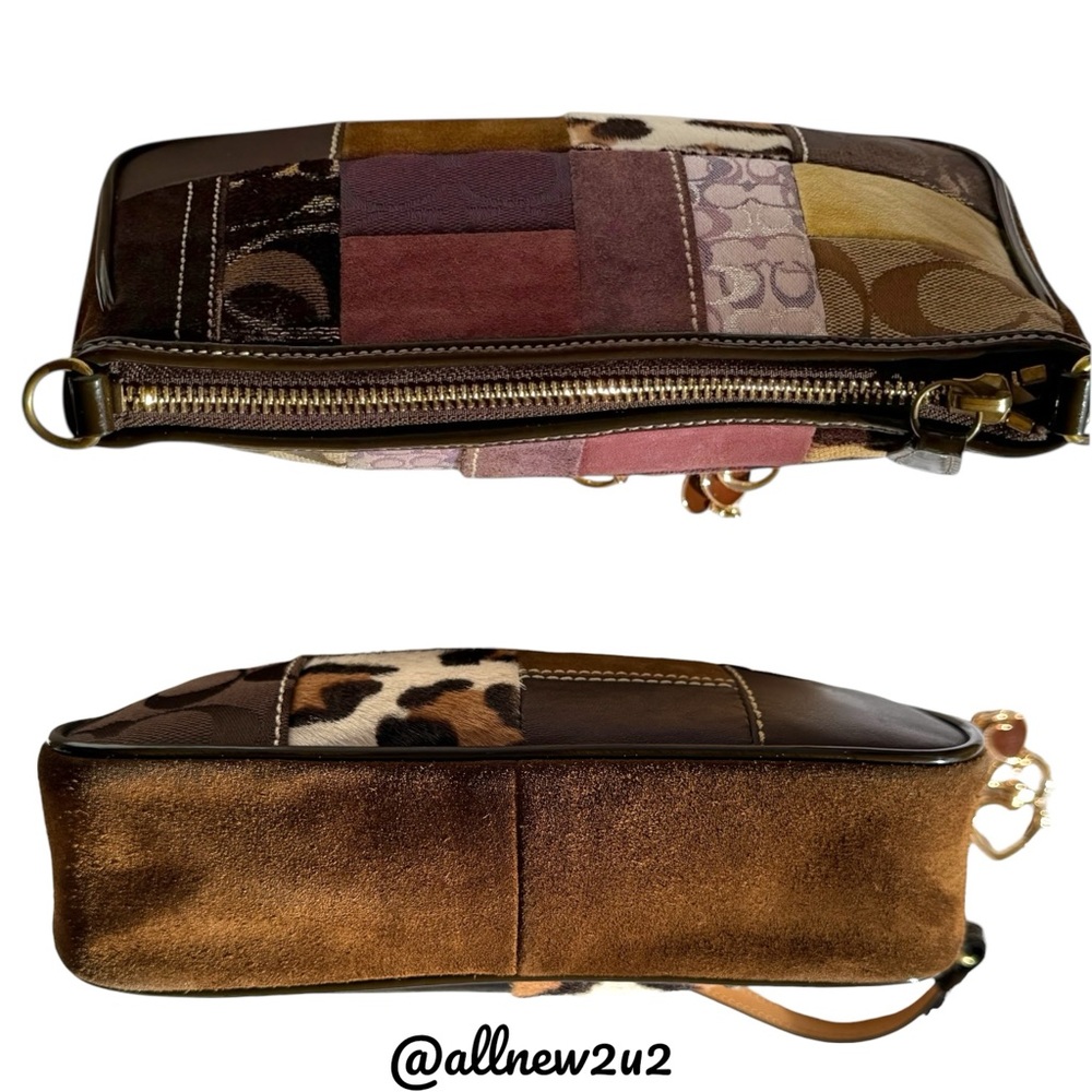 Coach Rare 7071 Legacy Holiday Vintage 2005 Patchwork Demi Baguette Shoulder Bag - Picture 15 of 16
